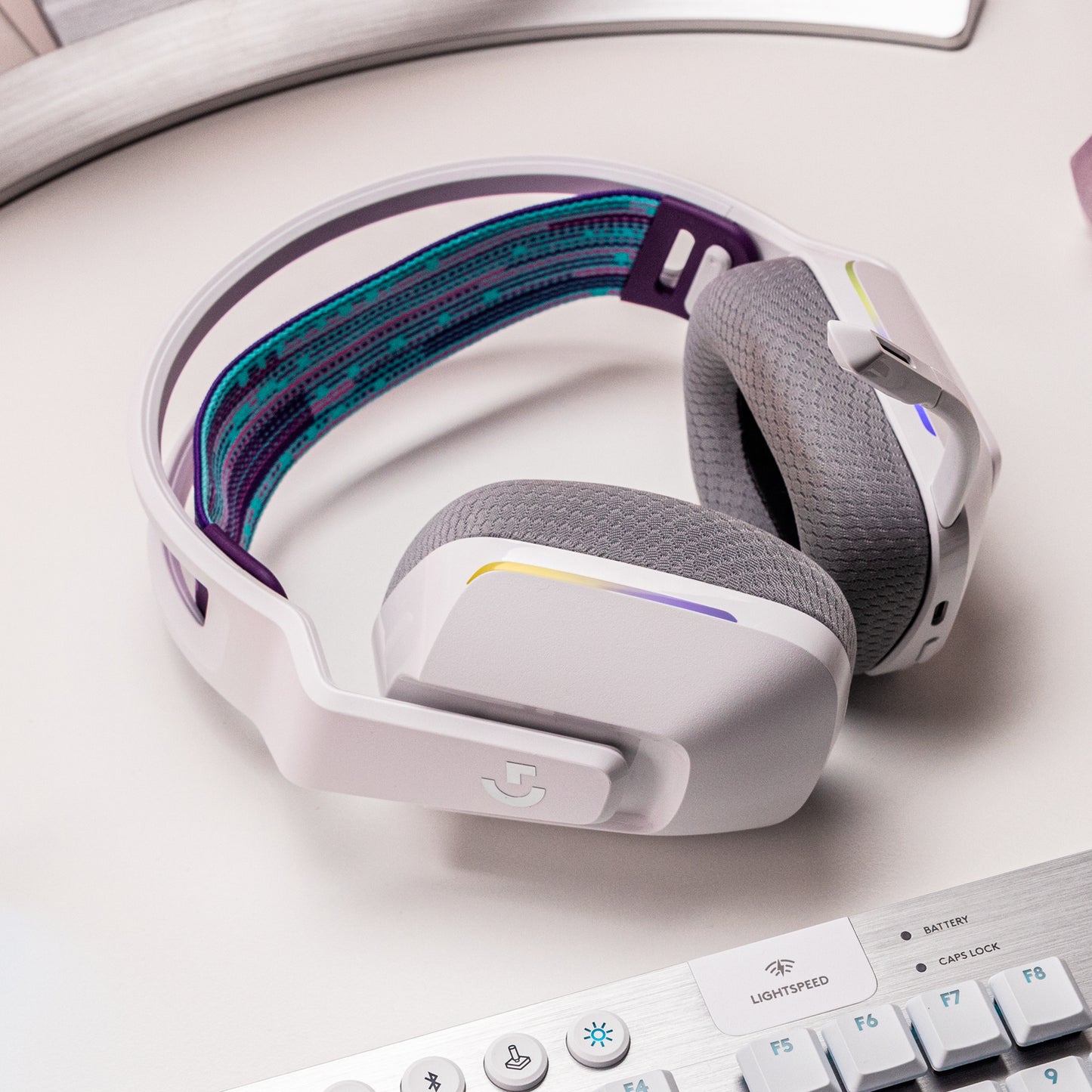 Audífonos Gamer Inalámbricos Logitech G Series G733 Blanco