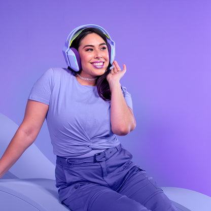 Audífonos Gamer Inalámbricos Logitech G Series G733 Lila Rgb