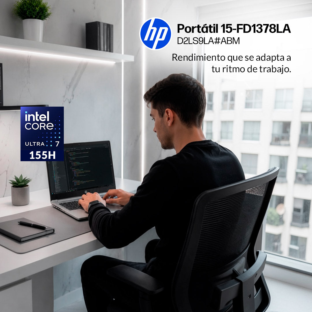 Portatil HP 15-fd1378la Core Ultra 7-155H 24GB 512GB FHD 15
