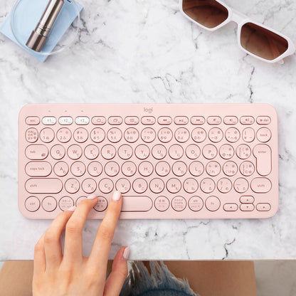 Teclado Inalámbrico Logitech K380s Bluetooth Pebble Rosa