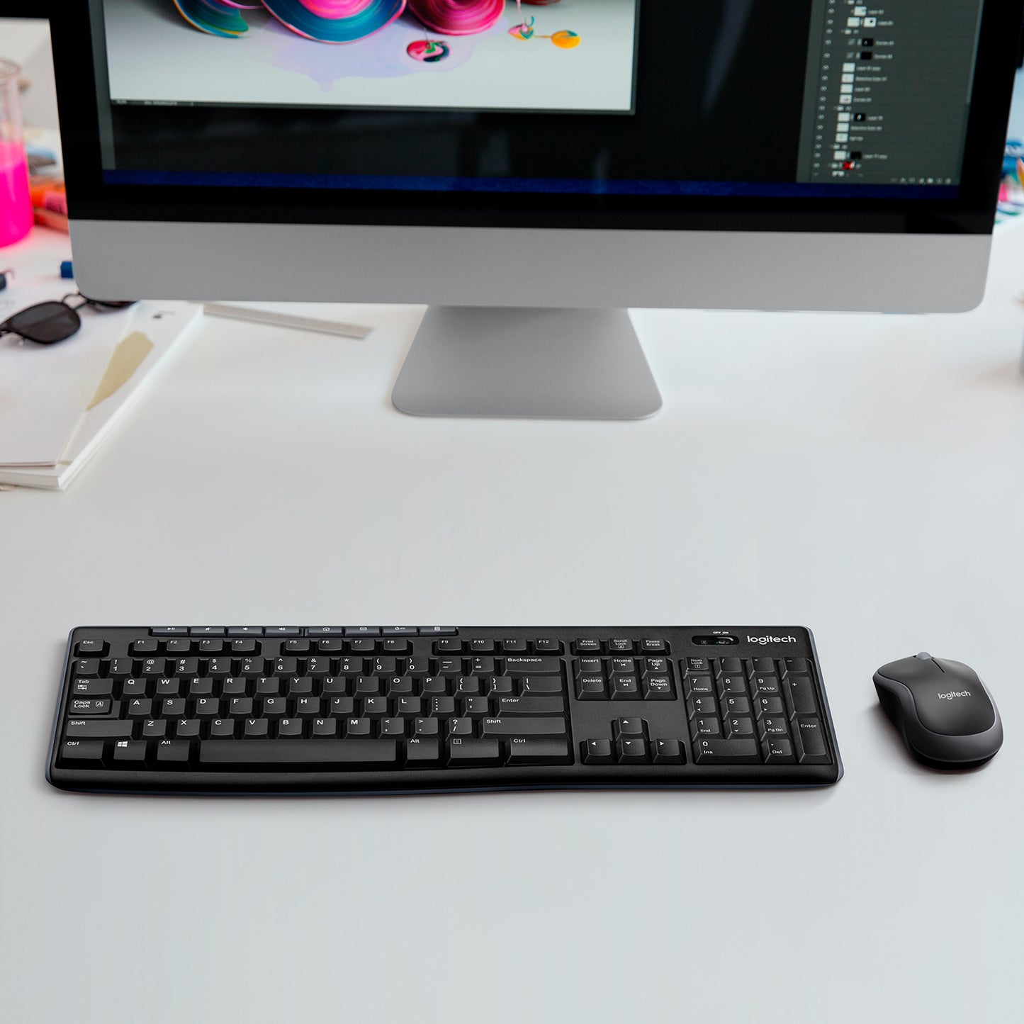 Combo Logitech Mk270 Mouse Y Teclado Inalambrico