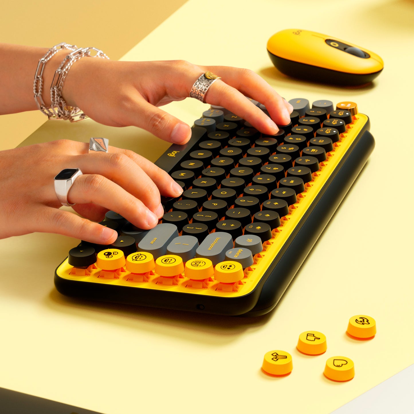 Logitech Teclado Inalámbrico Pop Keys Emoji Color Blast