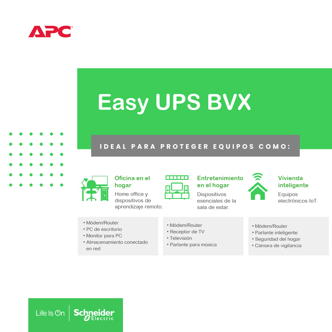 Ups Apc Bvx1200l-lm 1200va Interactiva 6 Tomas Avr 650 Watts