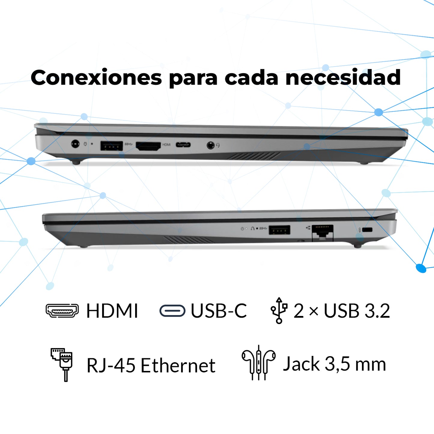 Portátil Lenovo V14 Ryzen 3 7320U 16GB 256GB 14" FHD