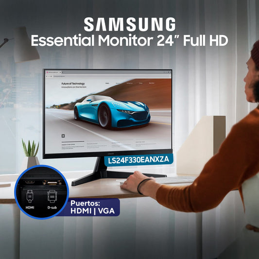 Monitor Samsung Essential 24 S33GF FHD HDMI VGA 100Hz