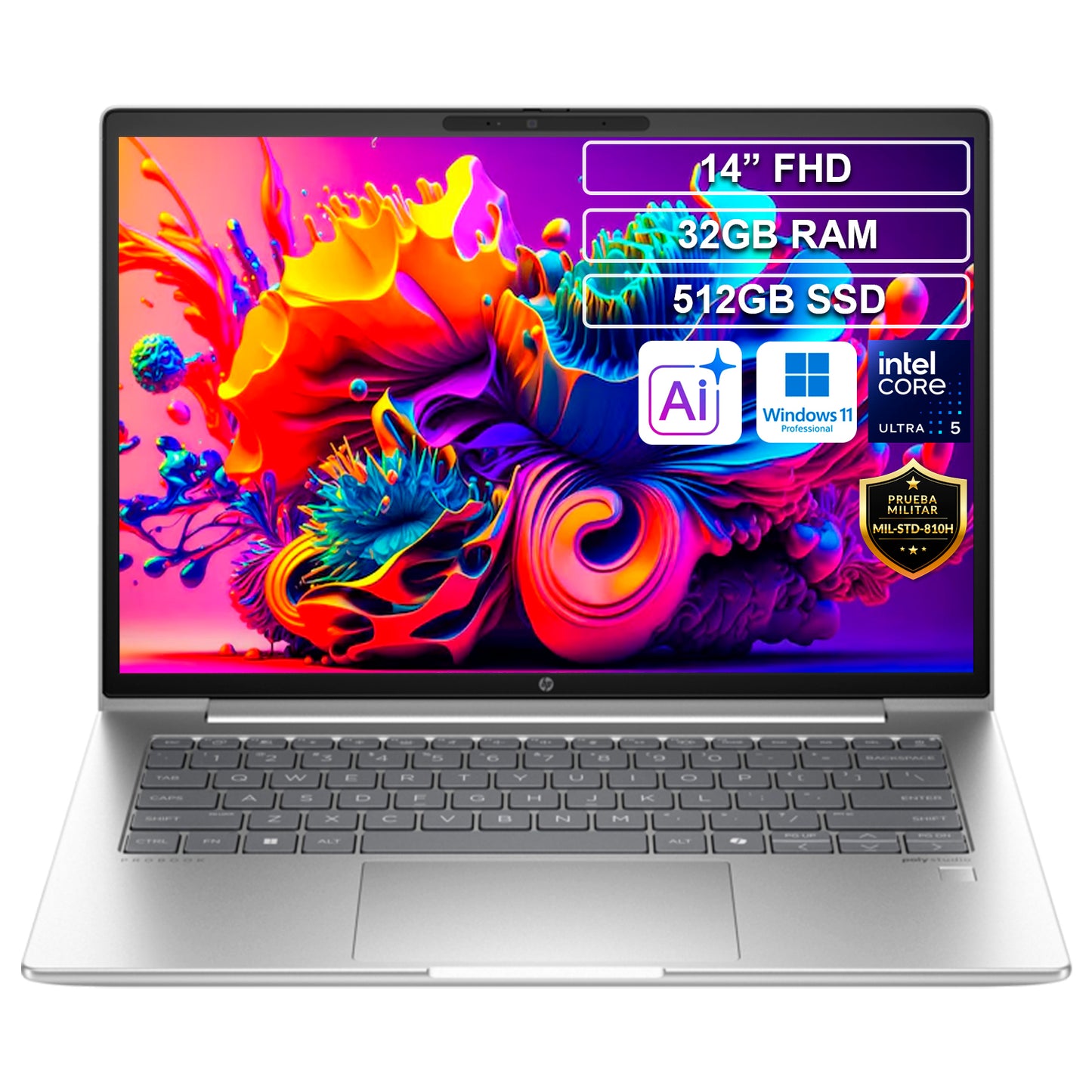 Portátil HP Probook Core Ultra 5 125U 32GB 512GB Win 11 Pro
