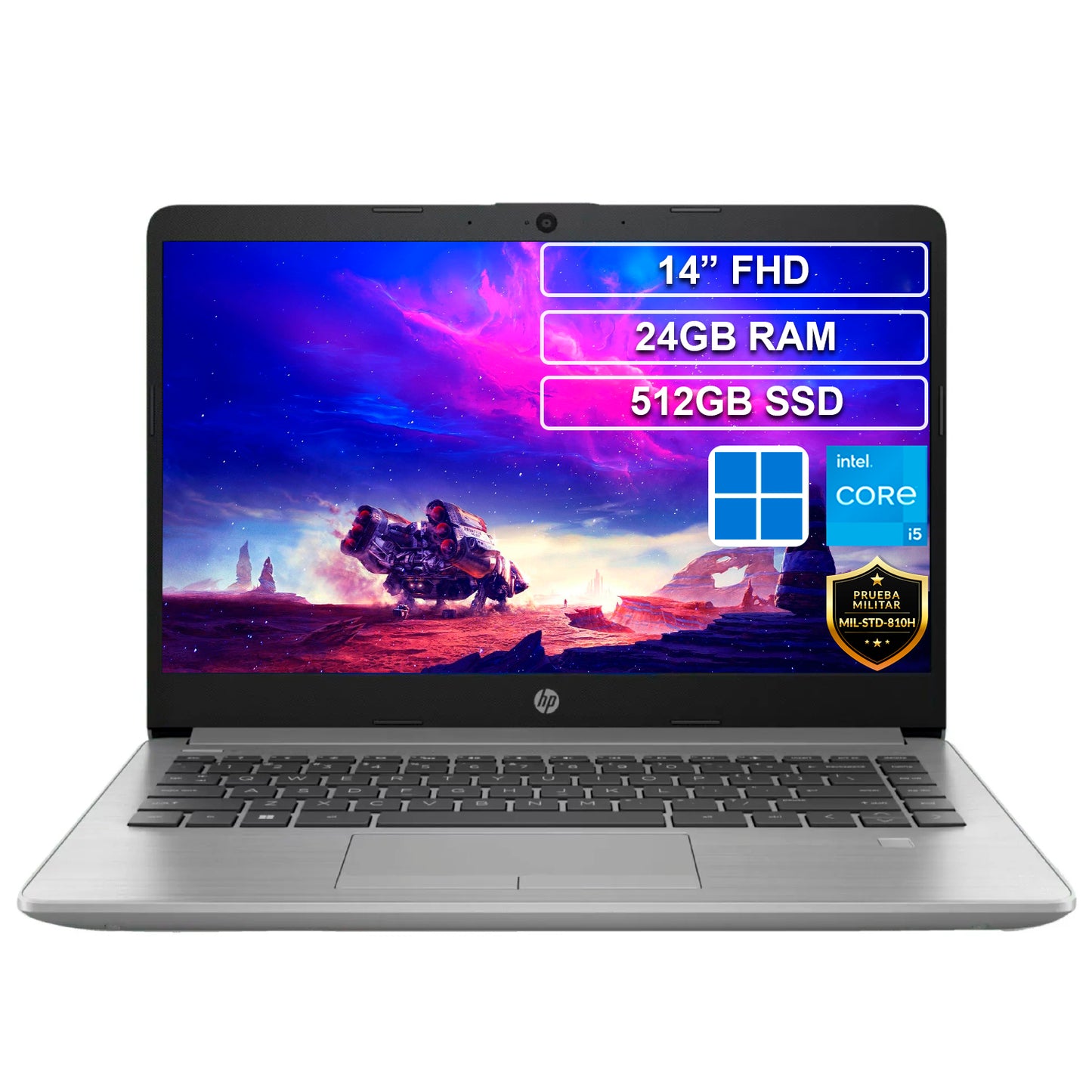 Portátil HP 240 G9 Core i5 1235U 24GB 512GB HD 14 Win 11 Pro
