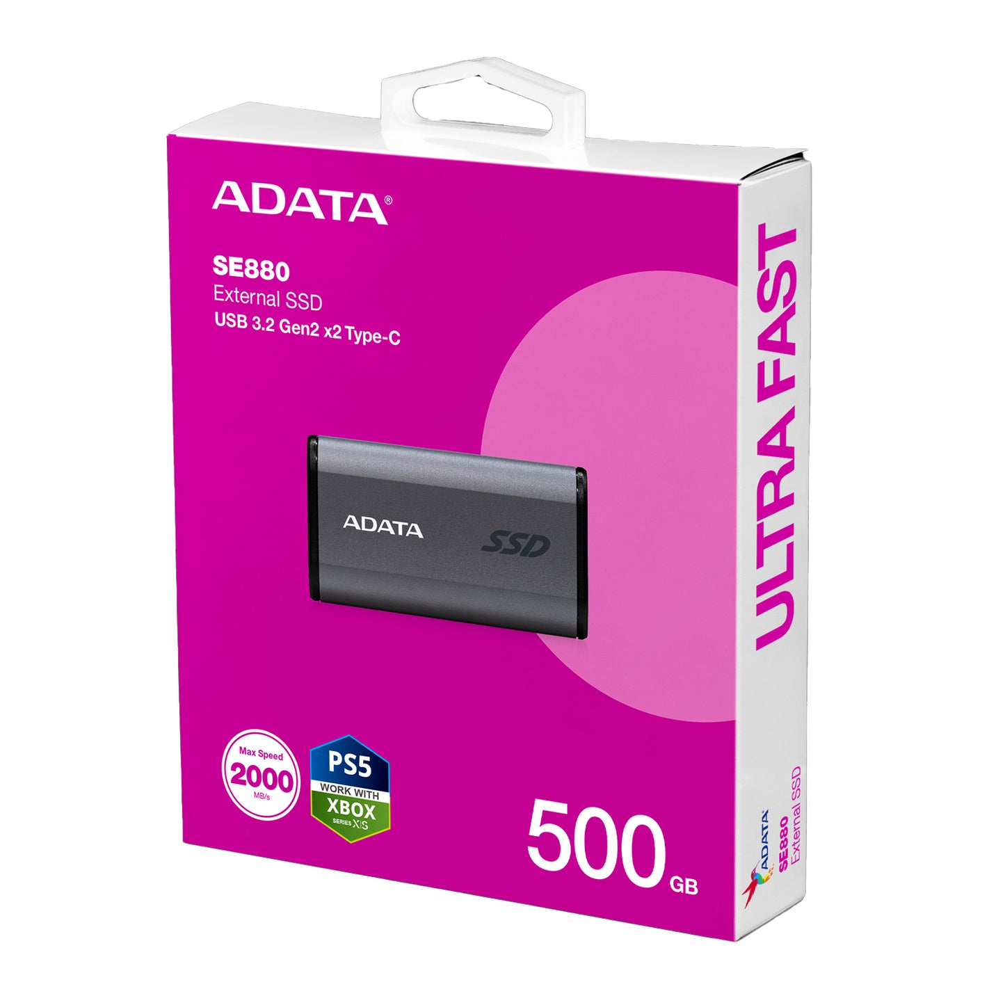 Disco Duro Externo Adata SE880 SSD 500GB USB-C