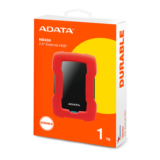 Disco Duro Externo 1tb Antigolpes Adata Hd330 Usb Rojo