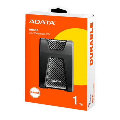 Disco Duro Externo 1tb Antigolpes Adata Hd650 Usb Negro