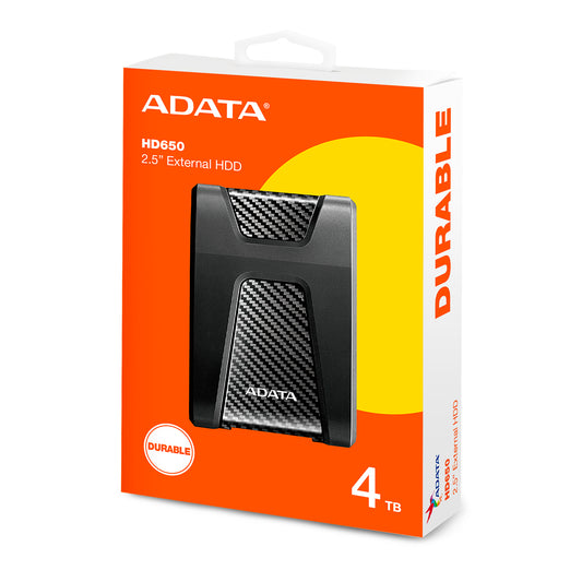 Disco Duro Externo Adata HD650 4tb Antigolpes Usb Negro