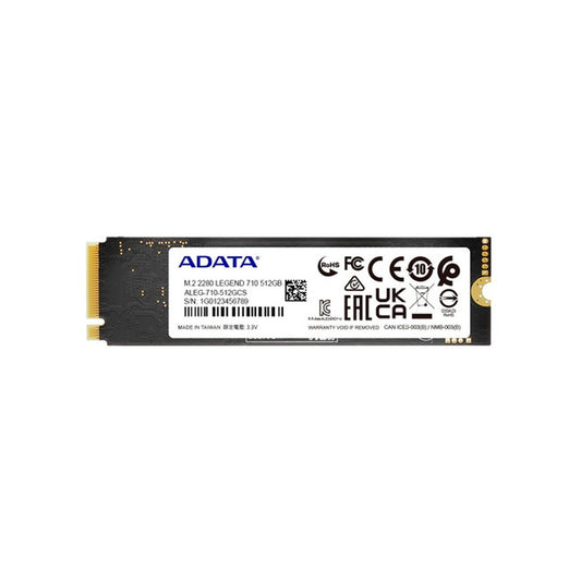 Disco Sólido Adata Legend 710 512gb Pcie Gen3 X4 M.2 Ssd