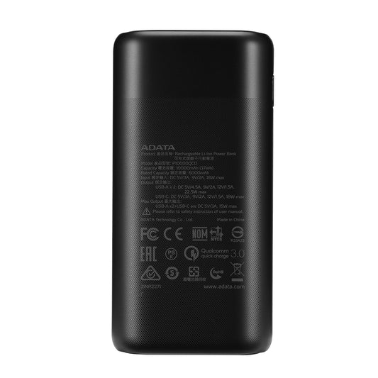 Power Bank Adata 10000 Mah AP10000QCD Multi Carga - Negro