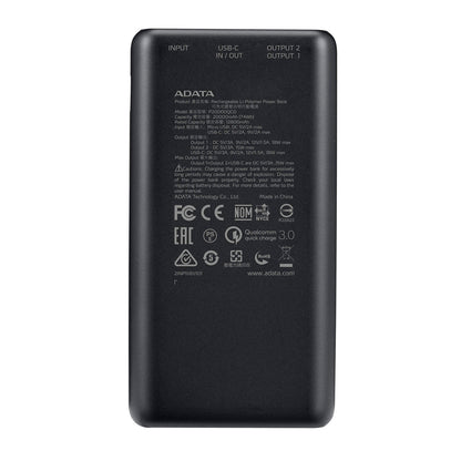 Power Bank Adata 20000 Mah AP20000QCD Multi Carga - Negro