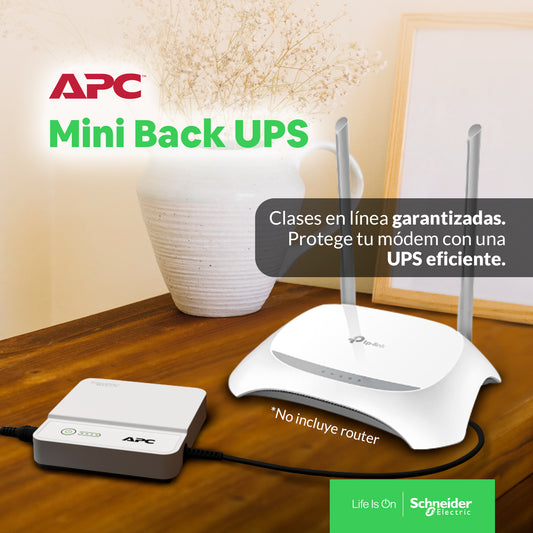 Mini Back-UPS APC 12V 36w + P6B-LM Regleta 6 Tomas