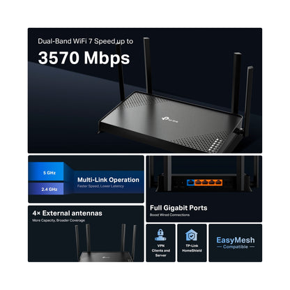 Router TP-Link Wi-Fi BE6300 de Dual Banda Archer BE220