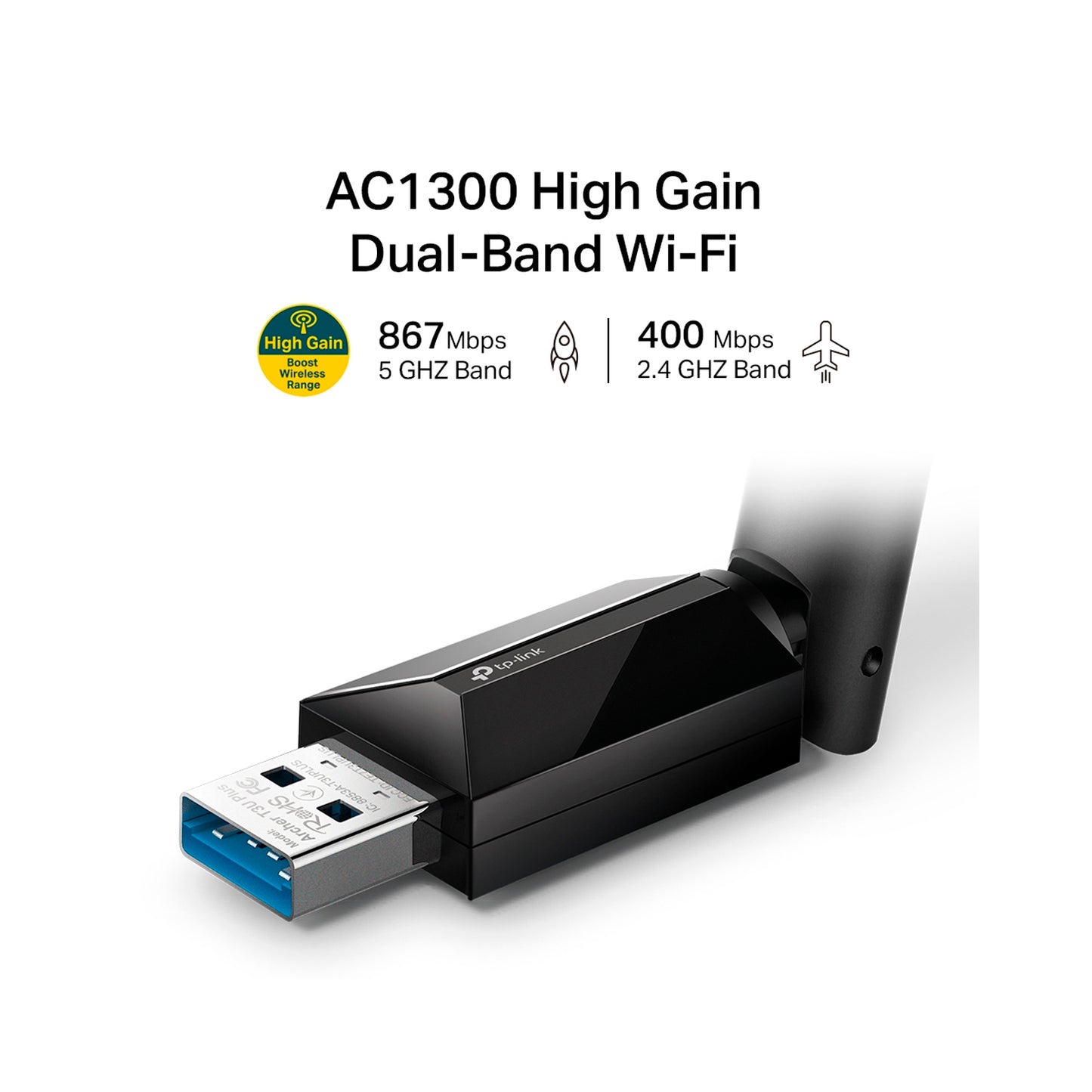 Adaptador Wifi Tp-link Archer T3u Plus Ac 1300 Mu-mimo