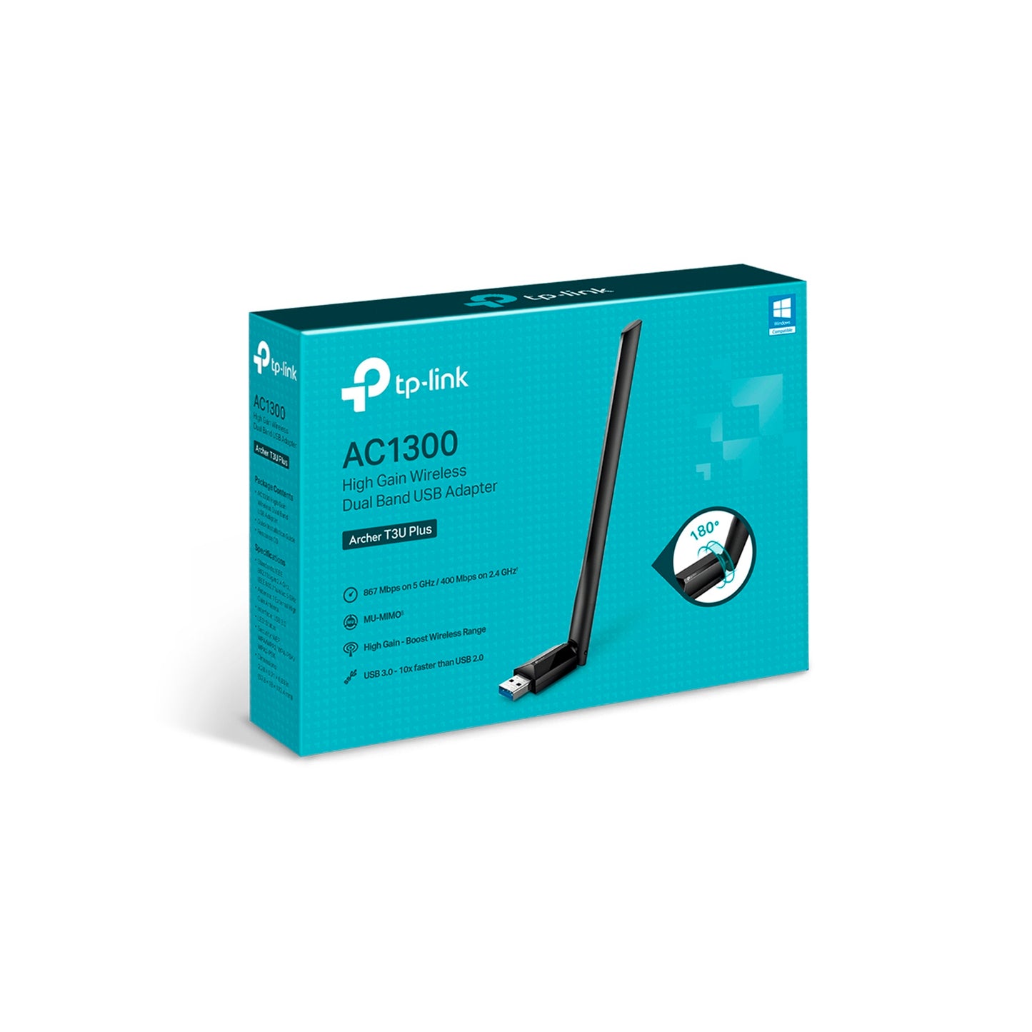 Adaptador Wifi Tp-link Archer T3u Plus Ac 1300 Mu-mimo