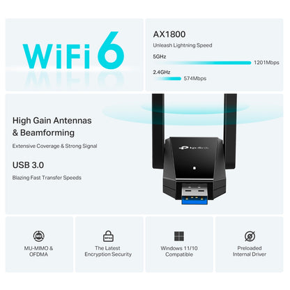 Adaptador USB Wifi Tp-Link Archer TX30U Plus AX1800