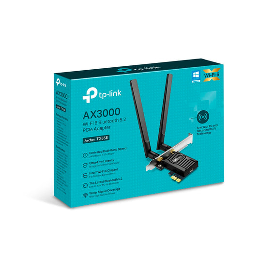 Tarjeta Pcie Wifi + Bt 5.2 Tp-Link Archer Tx55e AX3000