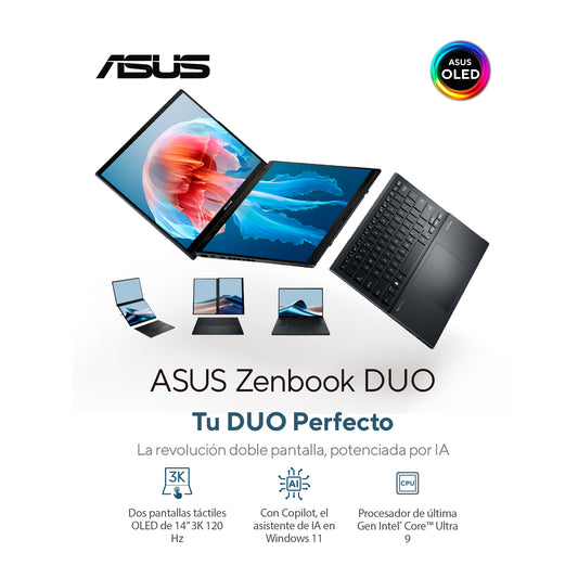 Portátil Asus UX8406MA Core Ultra i7 155H 32GB 1TB Zenbook