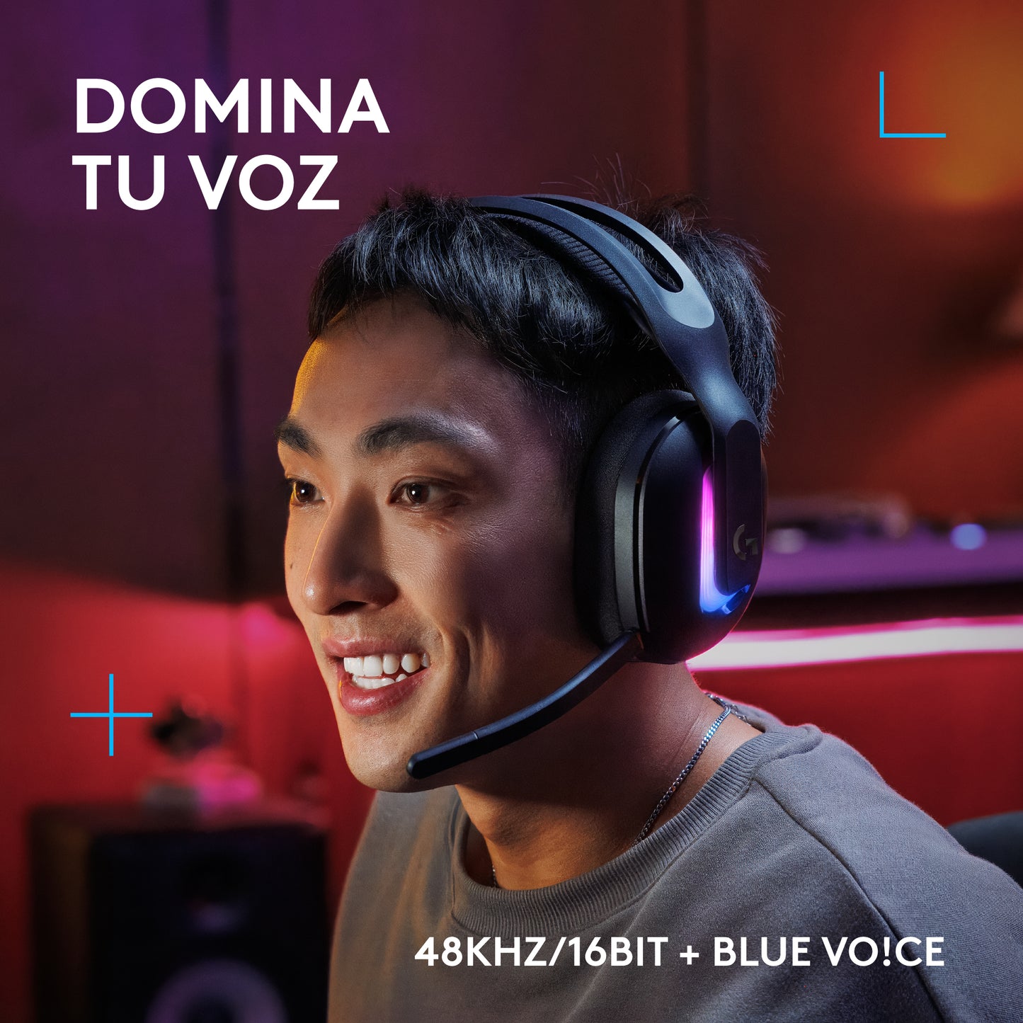 Diadema Gamer Logitech G522 inalámbrica LIGHTSYNC RGB Negro