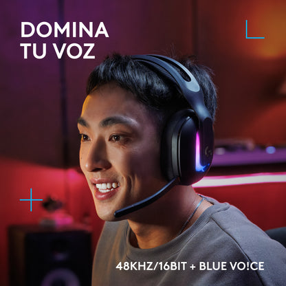 Diadema Gamer Logitech G522 inalámbrica LIGHTSYNC RGB Negro