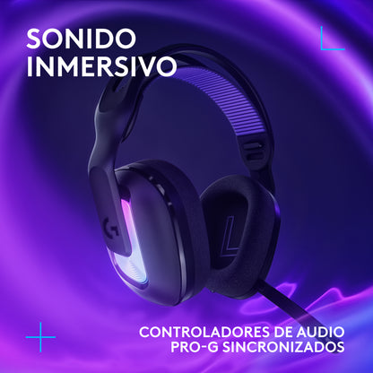 Diadema Gamer Logitech G522 inalámbrica LIGHTSYNC RGB Negro