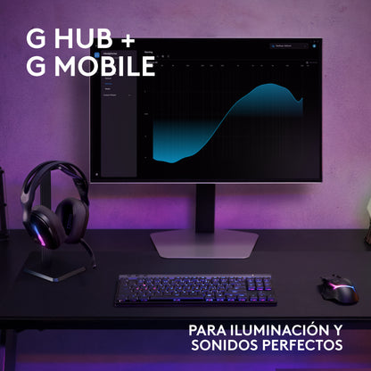 Diadema Gamer Logitech G522 inalámbrica LIGHTSYNC RGB Negro