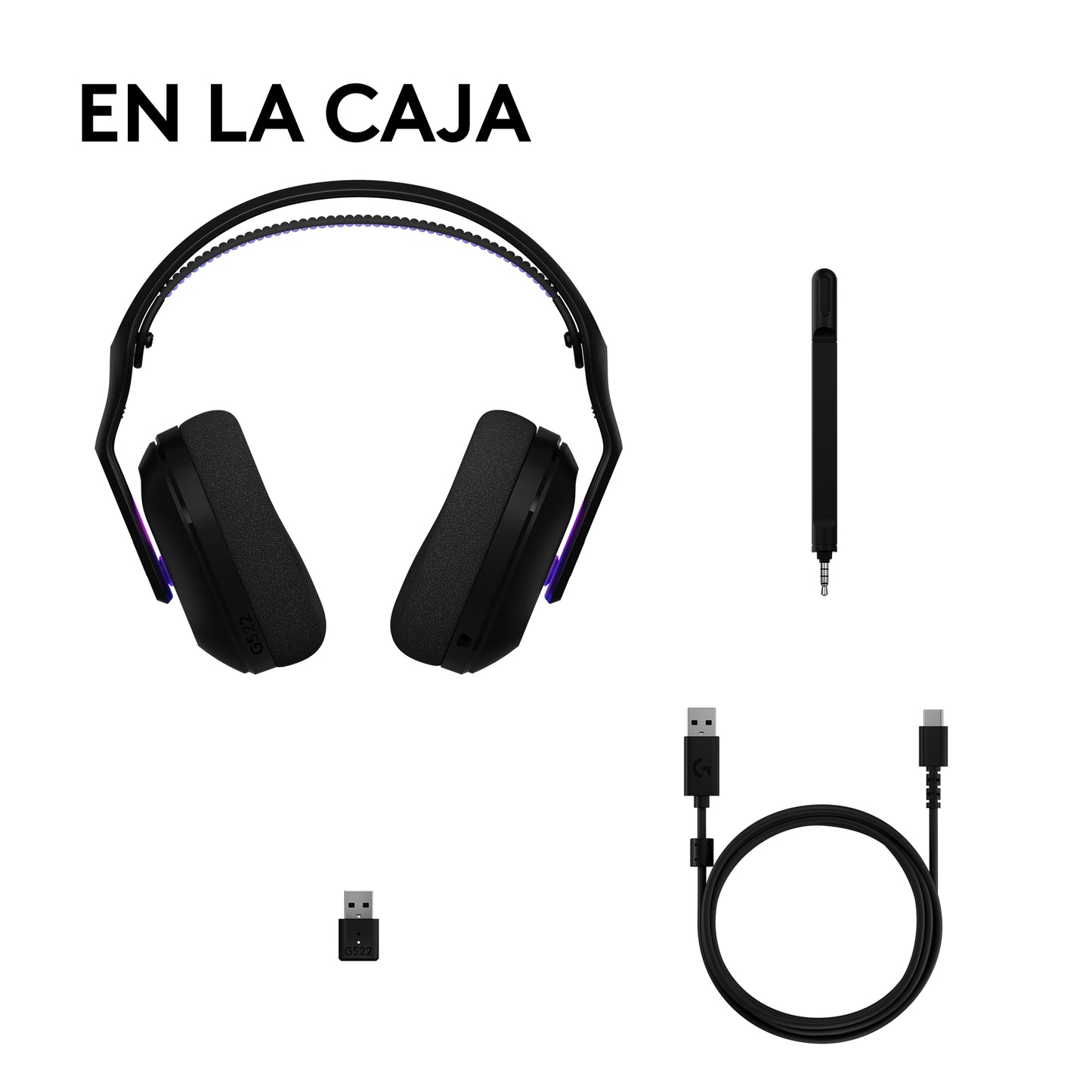 Diadema Gamer Logitech G522 inalámbrica LIGHTSYNC RGB Negro