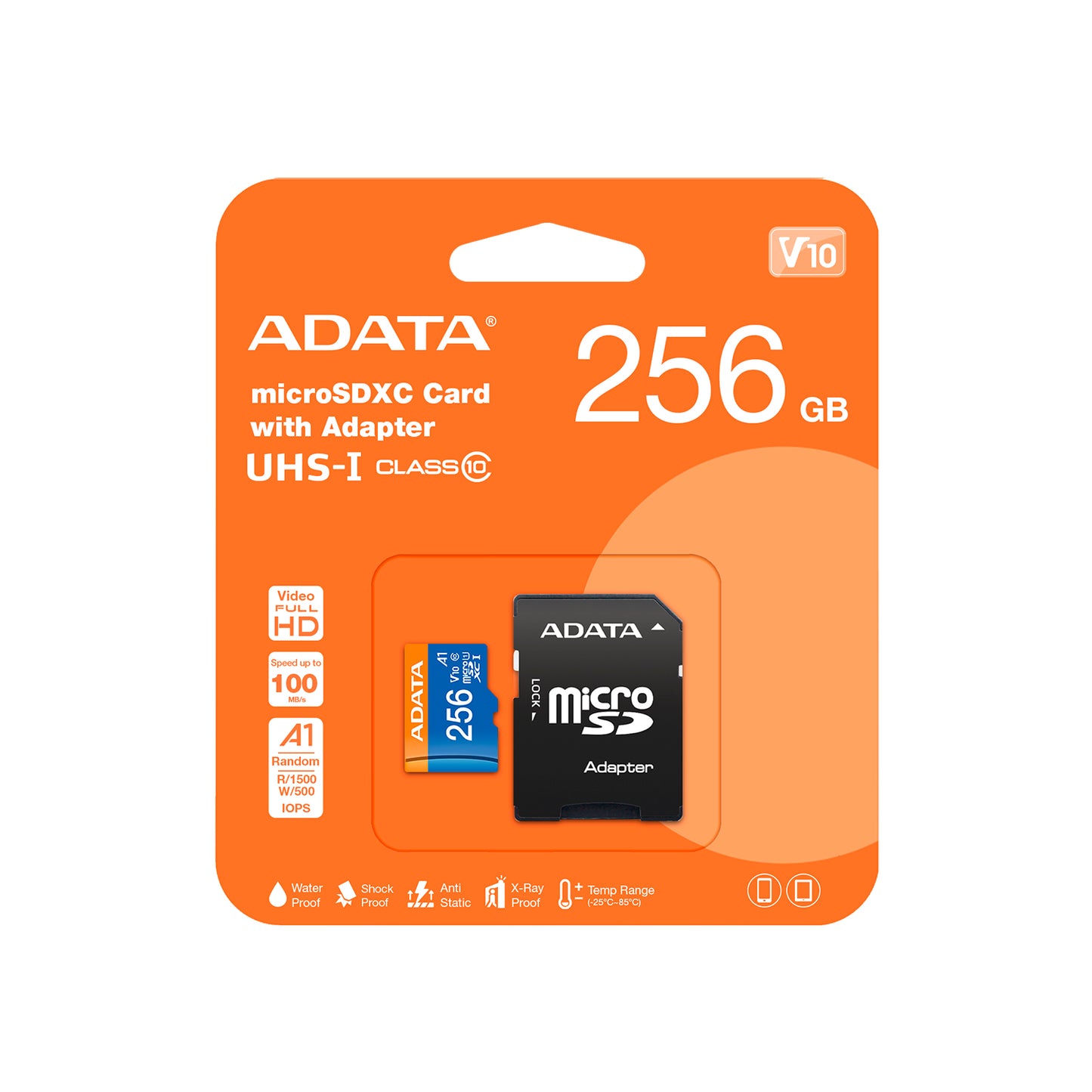 Memoria Microsd Adata 256gb Premier Clase 10 Adaptador Sd