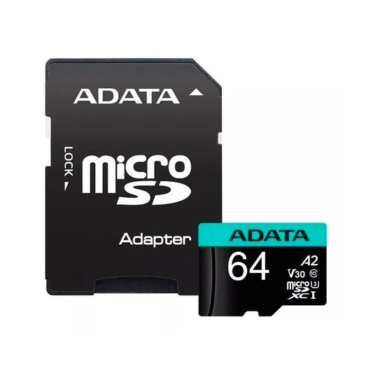 Memoria Microsd Adata 64gb Premier Pro V30s Adaptador Sd