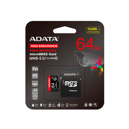 Memoria Microsd Adata 64gb Premier Pro V30s Adaptador Sd