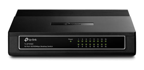 Switch Escritorio Tp-link Tl-sf1016d 16 Puertos 10/100mbps