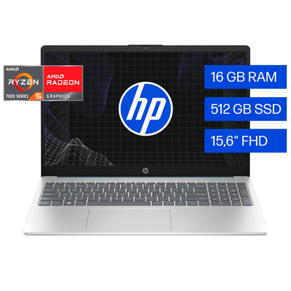 Portátil HP 15-FC0256LA Ryzen 5 7520U 16GB 512GB FHD 15