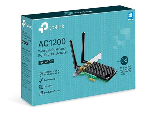 Tp-link Archer T4e Tarjeta De Red Pcie Wifi Bandadual Ac1200