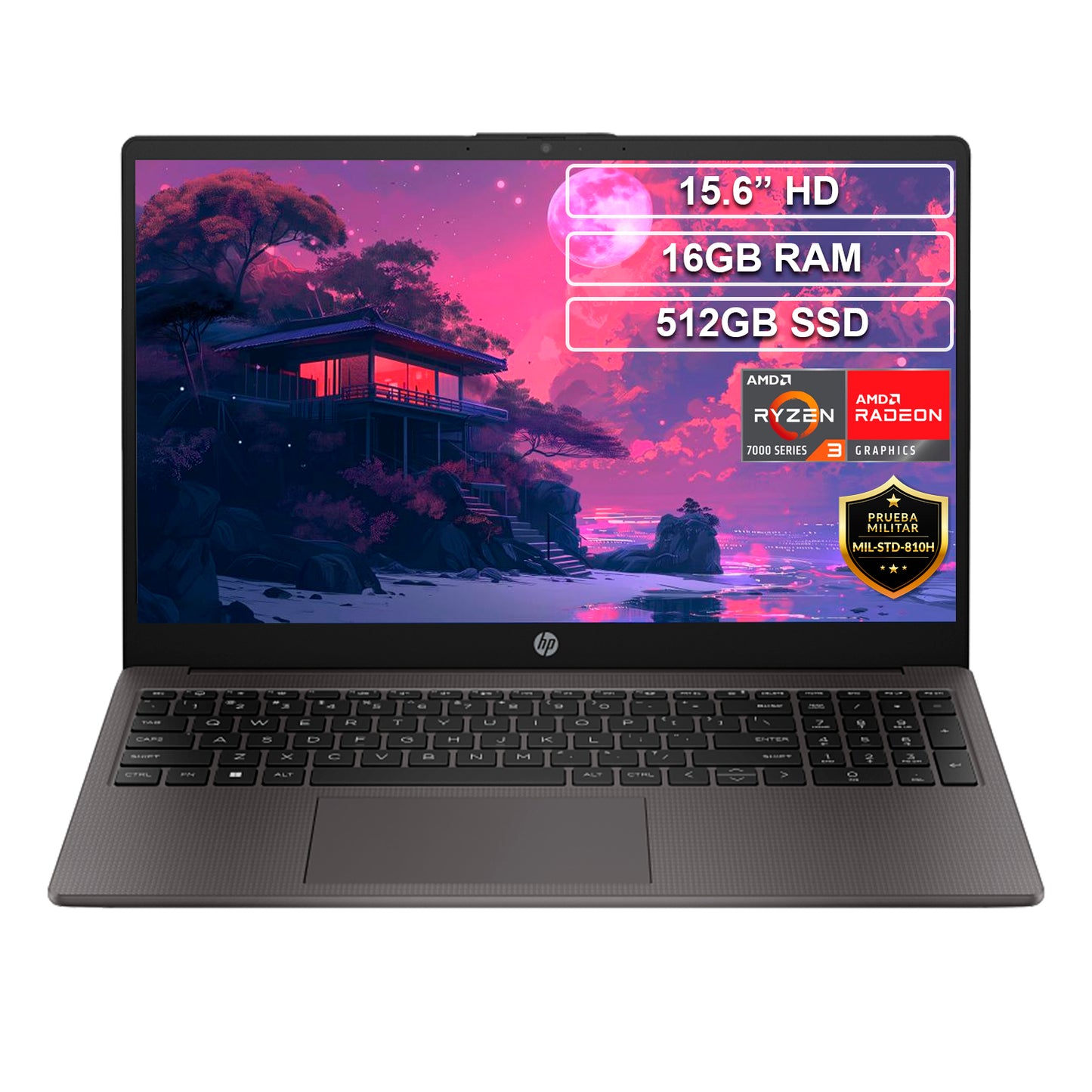 Portátil HP 255 G10 Ryzen 3 7320U 16GB 512GB HD 15.6