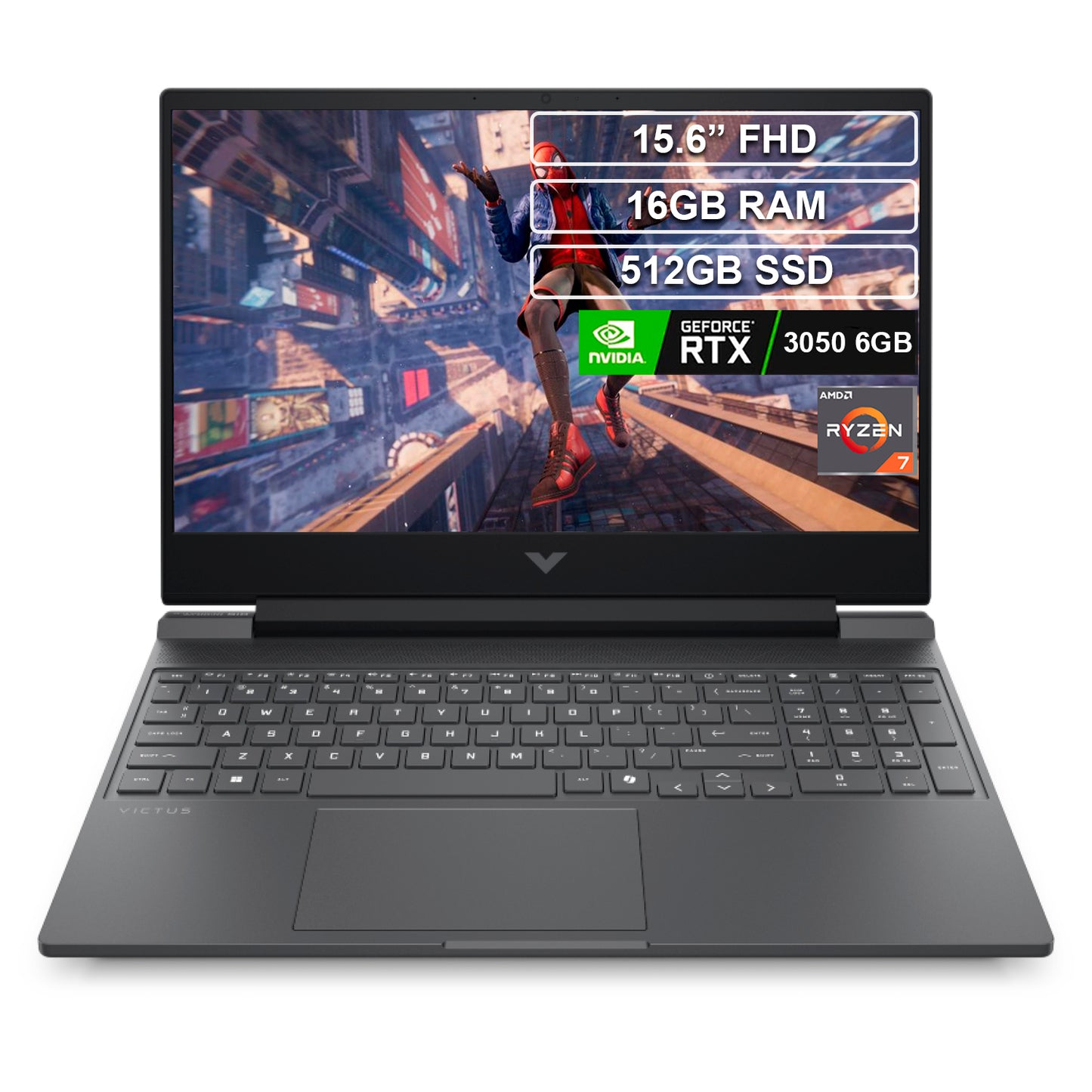 Portatil HP Victus Gaming Ryzen 7 7445HS 16GB 512GB RTX 3050
