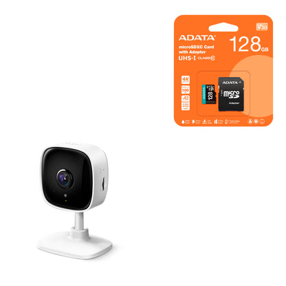 Tapo C100 Cámara De Seguridad Wi-fi Audio Microfono + 128GB
