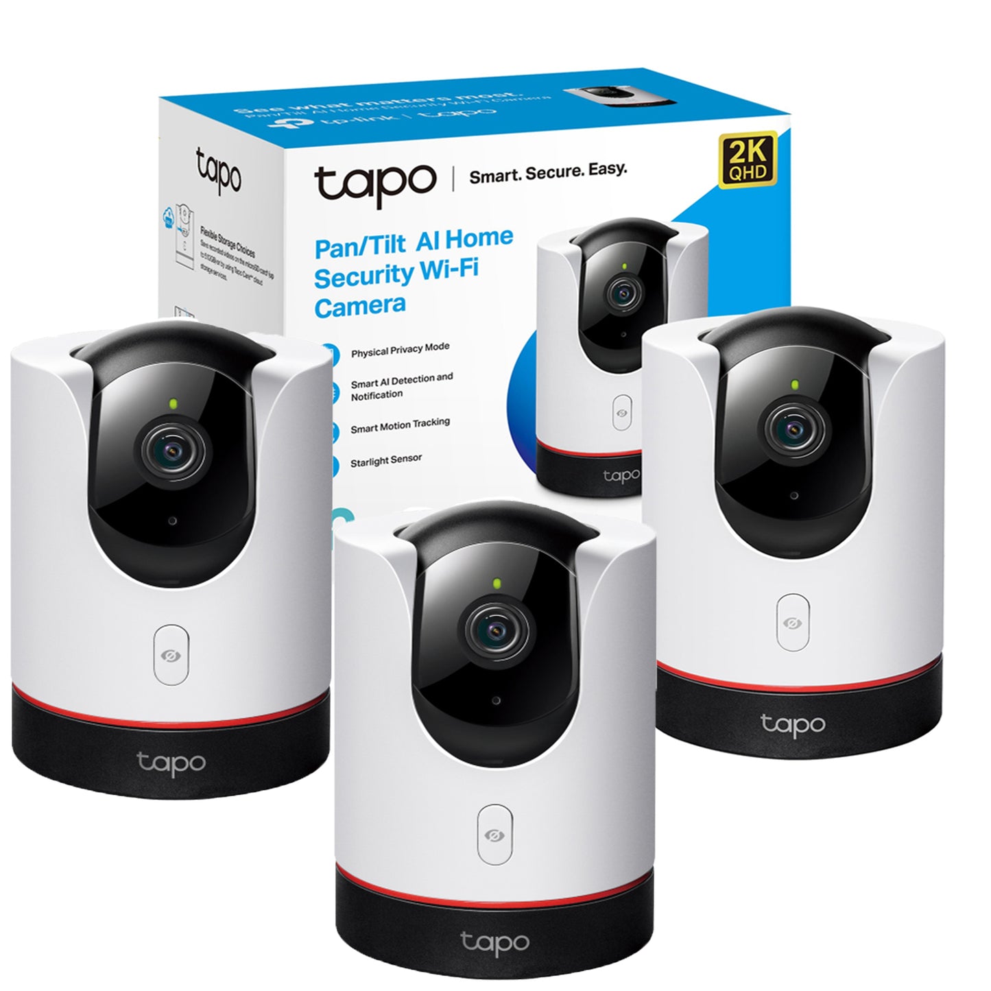 Tapo C225 Camara De Seguridad Tp-link x 3 Unidades 360° 2k