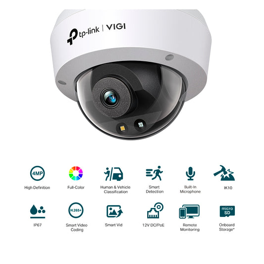Cámara De Seguridad IP Tp-link Vigi C240 Full-Color Domo 4MP