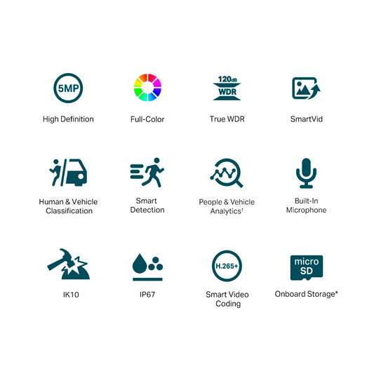 Cámara De Seguridad IP Tp-link Vigi C250 Full-Color Domo 5MP