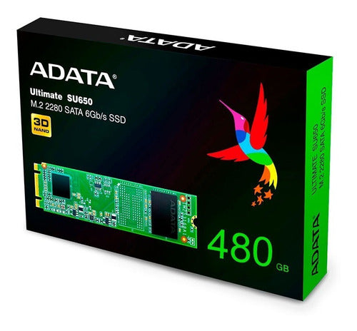 Disco De Estado Solido Ssd 480gb M2 Adata Su650 3d