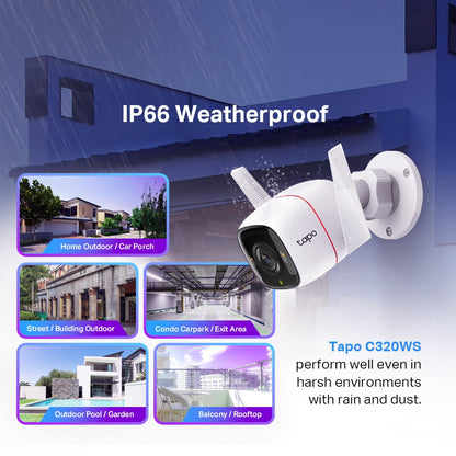 Cámara Tapo C320 Vigilancia Exterior 2k Wi-fi Tp-link x 2