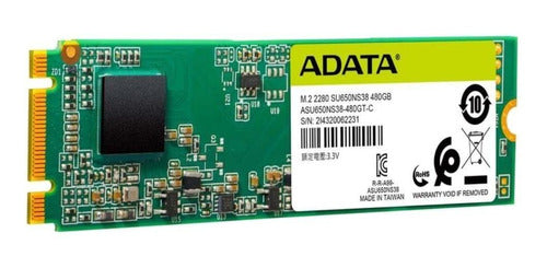 Disco De Estado Solido Ssd 480gb M2 Adata Su650 3d
