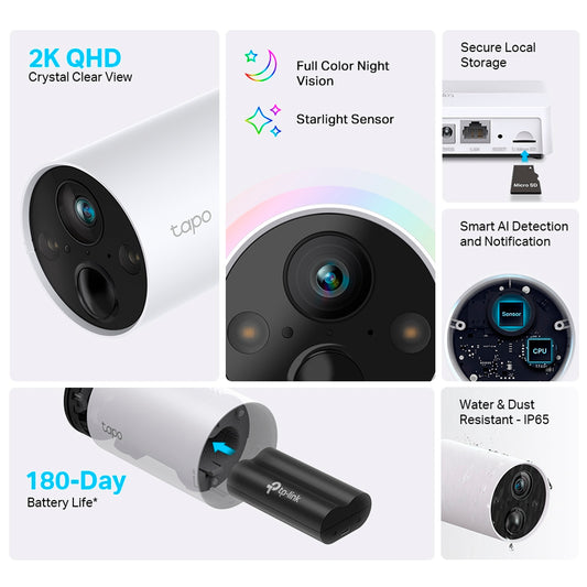 Cámara Tapo C420 Vigilancia 2k Exterior Batería Tp-link