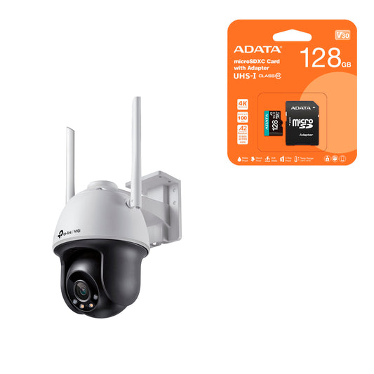 Cámara De Seguridad Ip Tp-link 4mp Vigi C540-w 4mm + 128GB