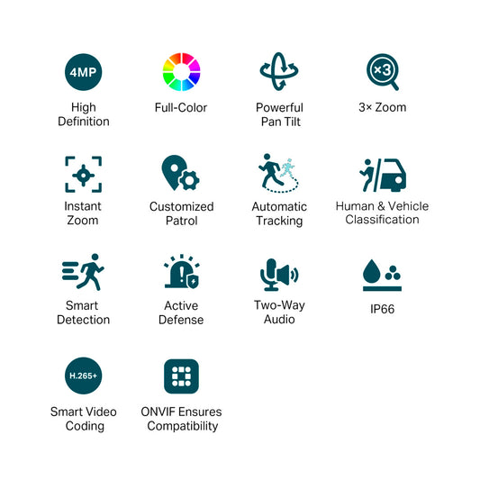 Cámara De Seguridad IP Tp-link Vigi C540V Full-Color PTZ IP