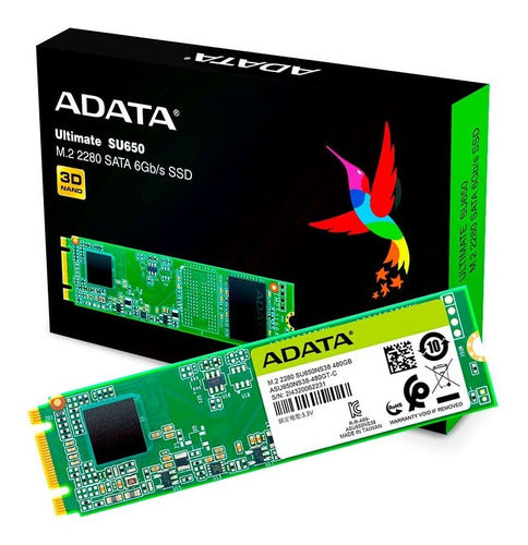 Disco De Estado Solido Ssd 120gb M2 Adata Su650 3d