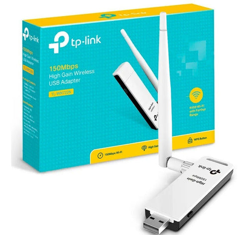Adaptador De Red Rompemuros Wifi Usb Tl-wn722n Tp-link
